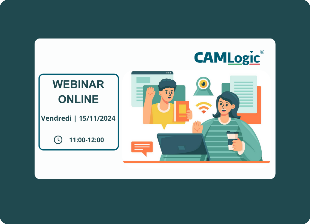 Invitation au webinaire en ligne de CAMLogic novembre